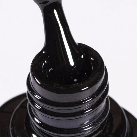 Super Black Gel Nail Polish with a deep, high-gloss finish that lasts up to 25 days