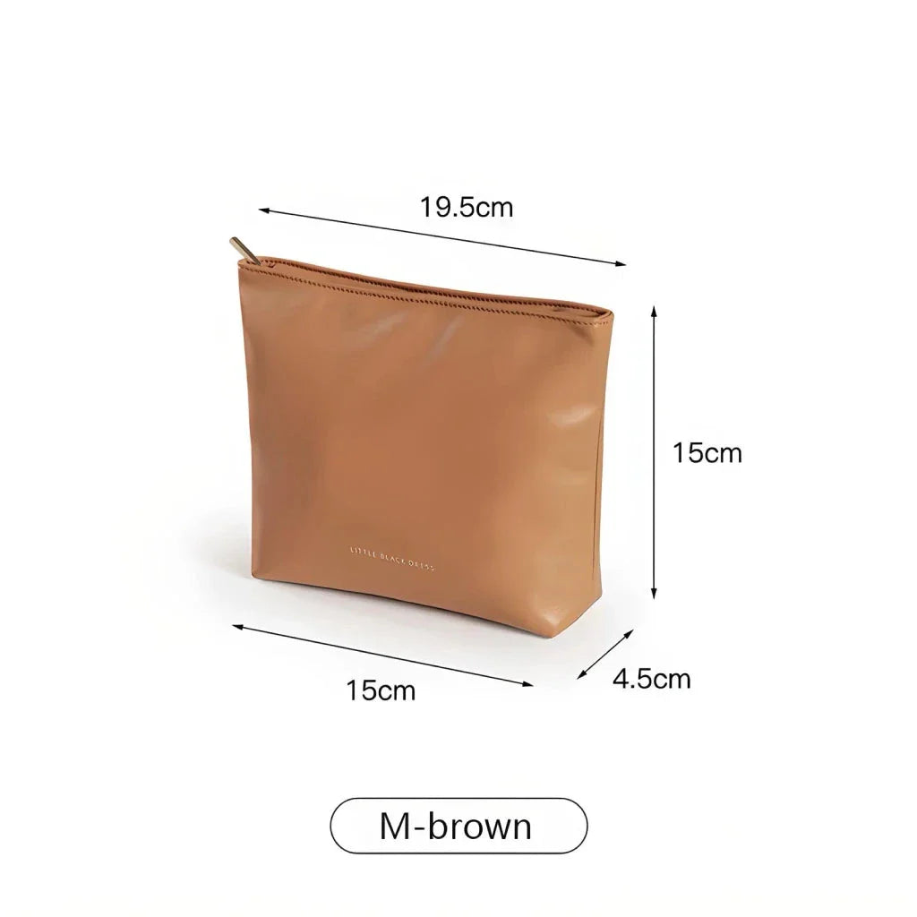 A versatile PU leather organiser bag in white and brown colours, designed to keep your daily essentials organised and your travels stylish.