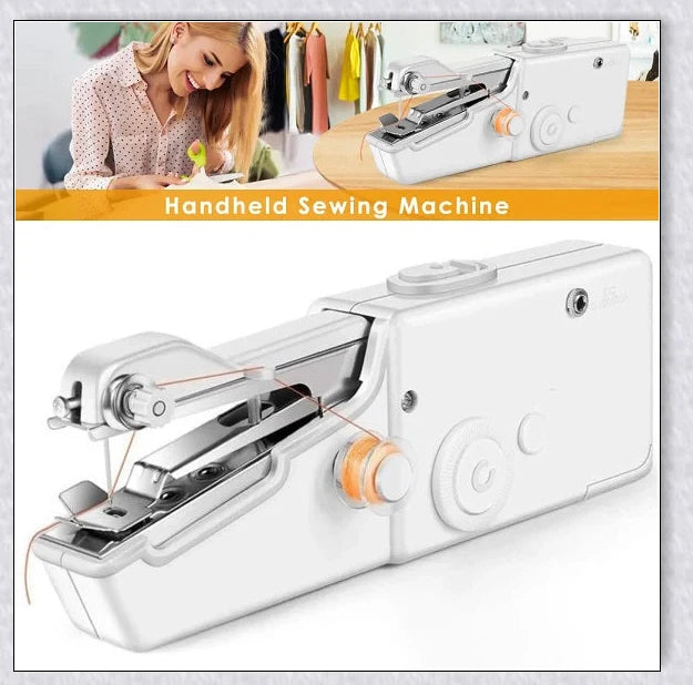 Compact, lightweight, and portable handheld sewing machine with various colour options