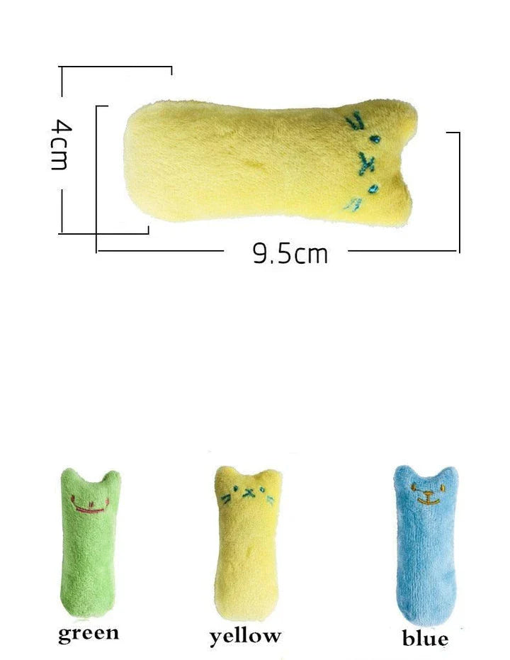 Soft, cuddly catnip-filled plush toy in a grey cotton colour, designed to captivate and entertain your feline friend.