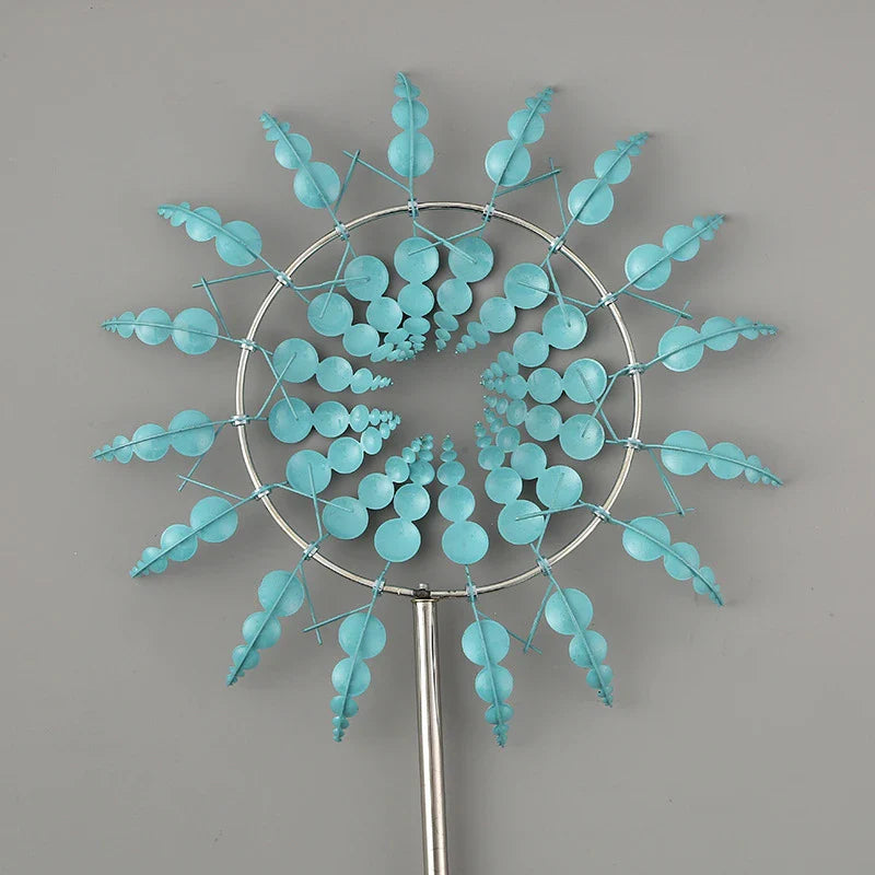 Elegant metal garden windmill decoration with gentle movement, perfect for adding charm to outdoor spaces