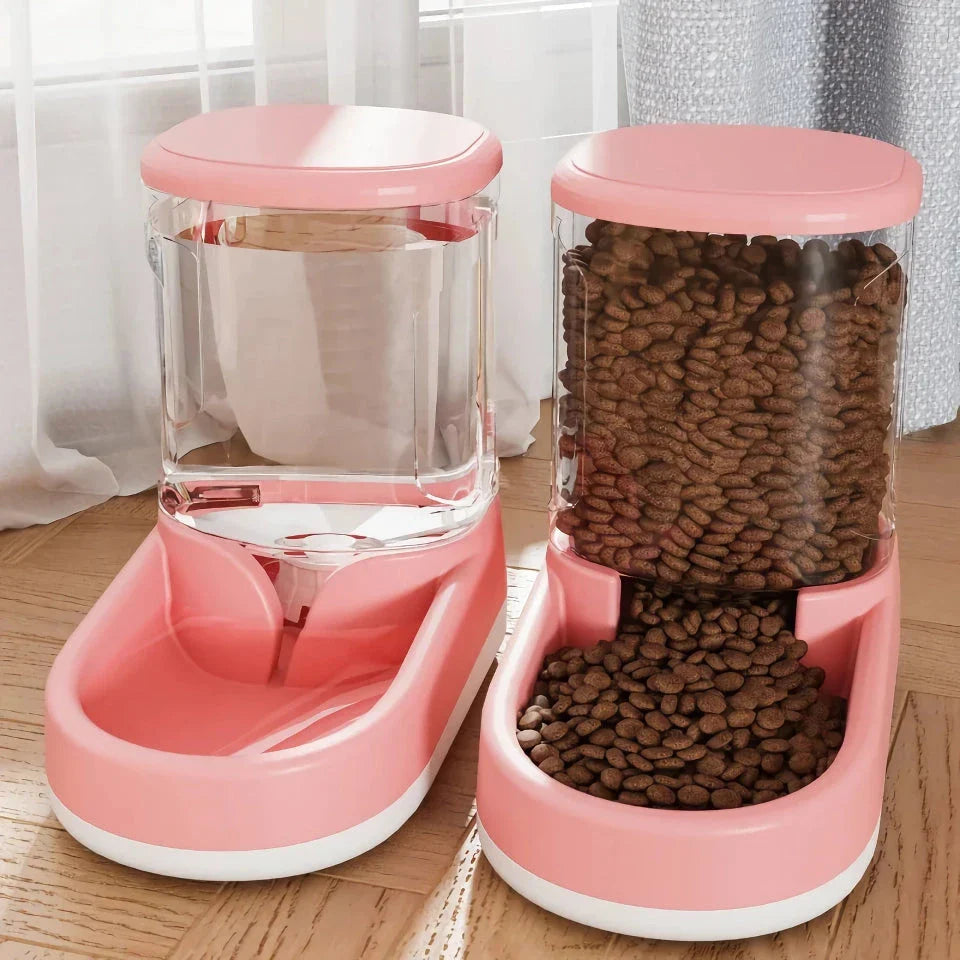 Large 3.8L Capacity Automatic Pet Food Dispenser for Dogs and Cats in Blue