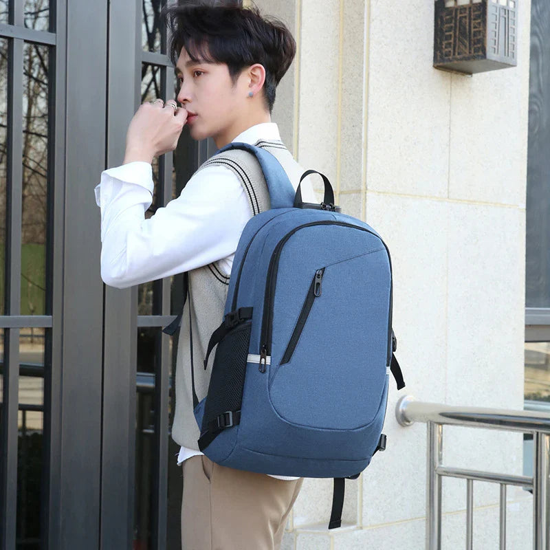 Premium Oxford cloth backpack in various colours, featuring a spacious 20-35L capacity, durable construction, and adjustable straps for comfortable travel