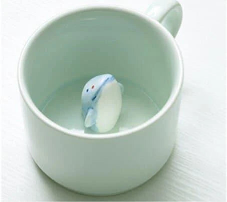 Charming 3D cat-shaped ceramic coffee mug with a whimsical design and generous 220ml capacity