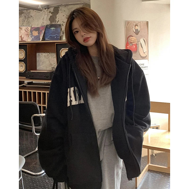 Luxurious hooded cardigan sweater for women in white grey and black colours