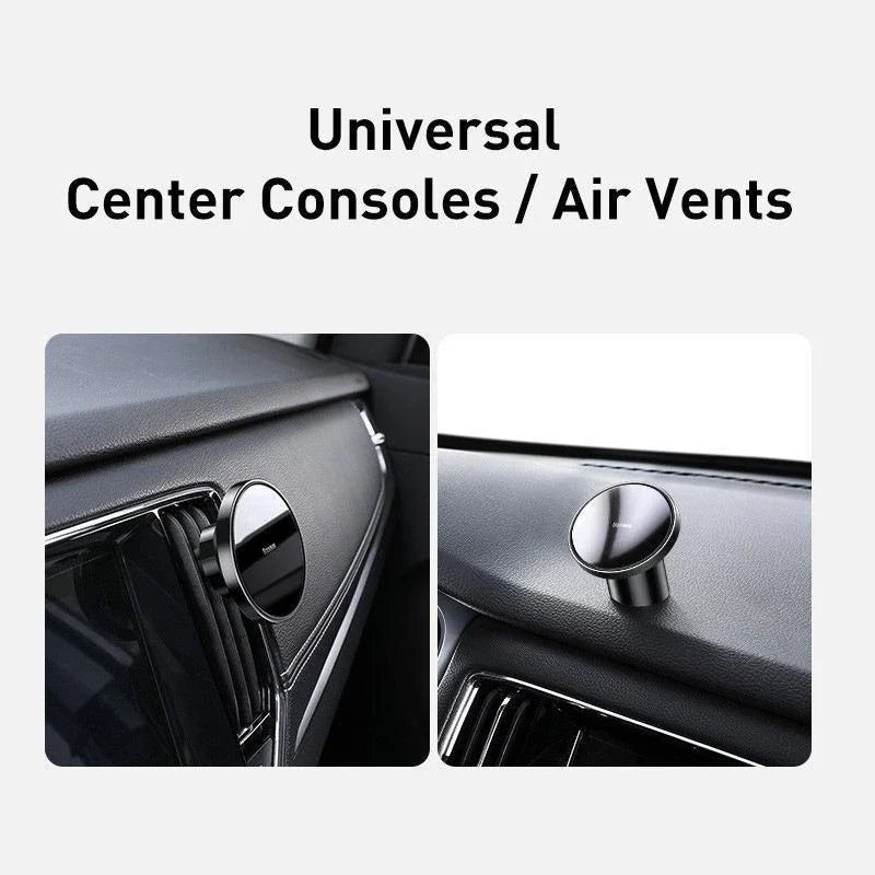 Premium magnetic car phone holder for iPhone 13, 14, and 15 Pro with secure attachment and elegant design