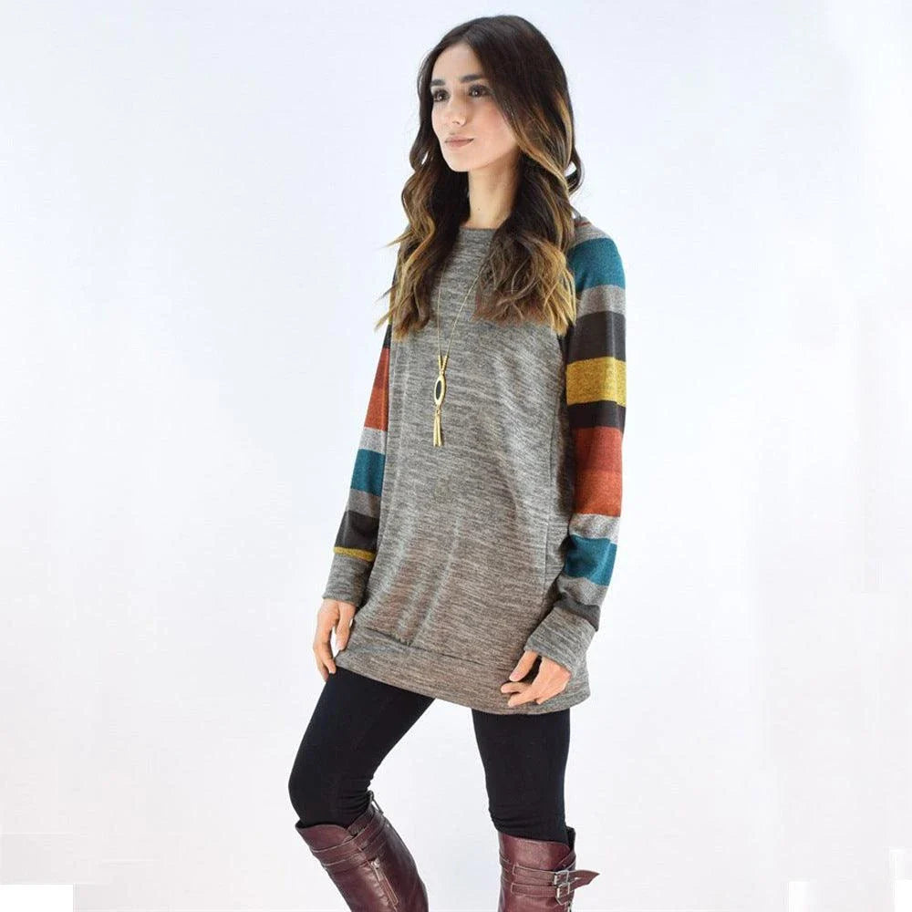 A stylish long-sleeved dress made with a premium cotton blend for effortless elegance and comfort.
