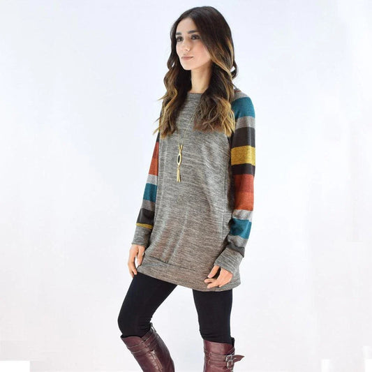 A stylish long-sleeved dress made with a premium cotton blend for effortless elegance and comfort.