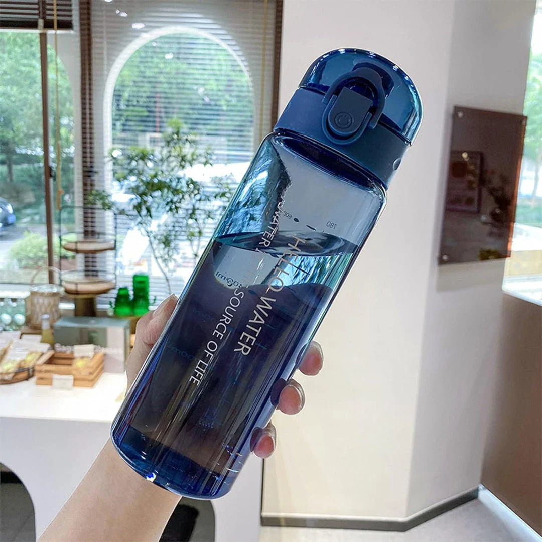 780ml Portable Leakproof Sports Water Bottle in multiple vibrant colours, featuring a durable, shock-proof design for active lifestyles