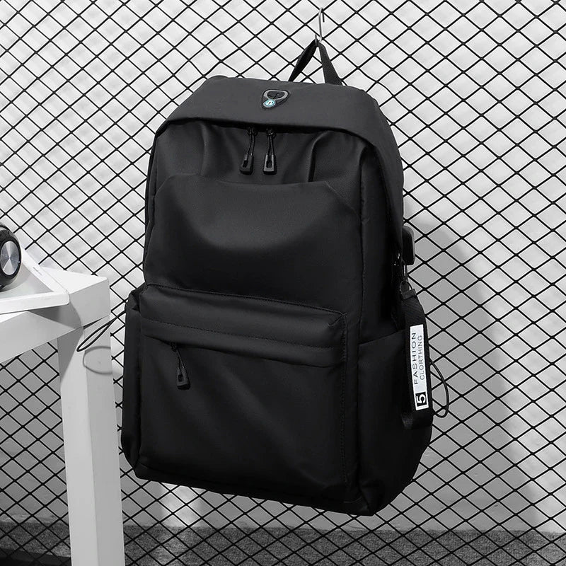 Premium casual laptop rucksack with adjustable, padded shoulder straps and dedicated laptop compartment for men's travel