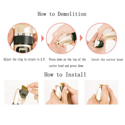 Golden Design Dog's Hair Trimmer Set with Quiet Electric Trimmer, Ergonomic Design, and Precision Attachments for Stress-Free Grooming