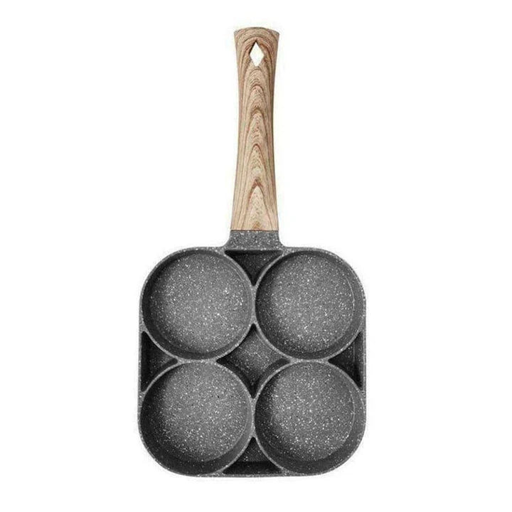 Premium non-stick omelette pan with wooden handle, perfect for cooking delicious, fluffy omelettes