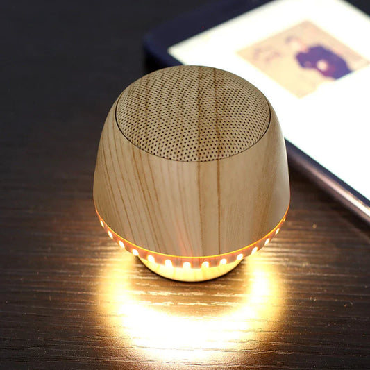 Stylish mushroom-inspired wireless earbuds with built-in night light, featuring powerful 5W speakers and Bluetooth 5.0 connectivity.