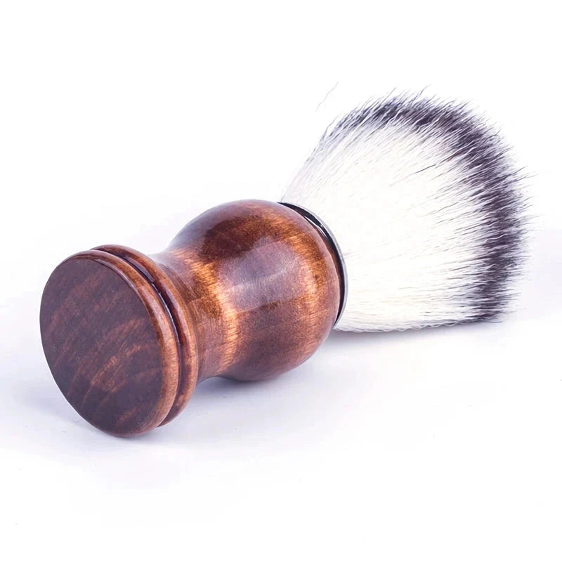 High Quality Men's Wooden Handle Shaving Brush with Premium Badger Hair Bristles for a Luxurious Shaving Experience