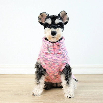 Stylish and cosy purple turtleneck sweater for pets, made with premium acrylic fibres for maximum comfort and warmth.