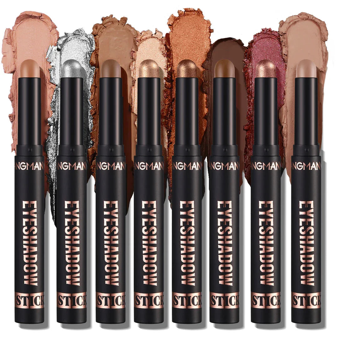 Premium 8-Colour Eye Shadow Stick Palette with Smudge-Resistant Formula for Flawless, Long-Lasting Eye Makeup