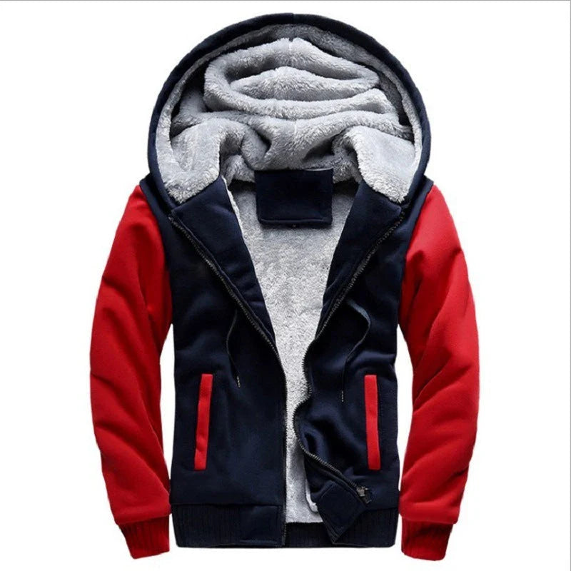Premium padded velvet coat with thick insulating lining, available in various colours for stylish and sporty men in the UK
