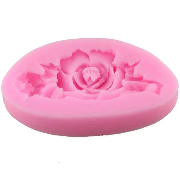 Rose-shaped eco-friendly silicone baking mould in various pastel colours