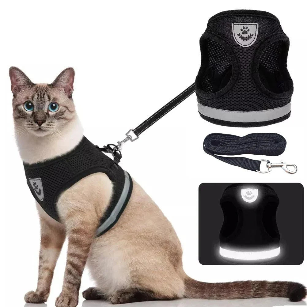 Premium Breathable Pet Harness with Reflective Trim - Comfortable and Durable Design for Outdoor Adventures with Your Pet