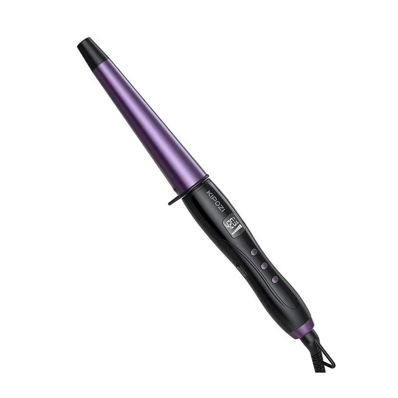 Pro Conical Curling Wand with ceramic barrel and adjustable temperature settings for salon-quality curls at home