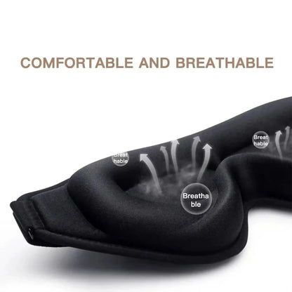 Luxurious 3D sleep mask with mulberry silk and memory foam for ultimate comfort and light blocking