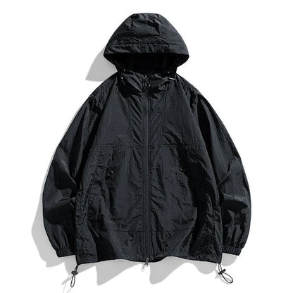A lightweight, versatile outdoor jacket made from premium nylon fabric, perfect for British adventures and outdoor activities.
