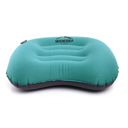 Premium inflatable camping pillow with ergonomic design for outdoor comfort and support