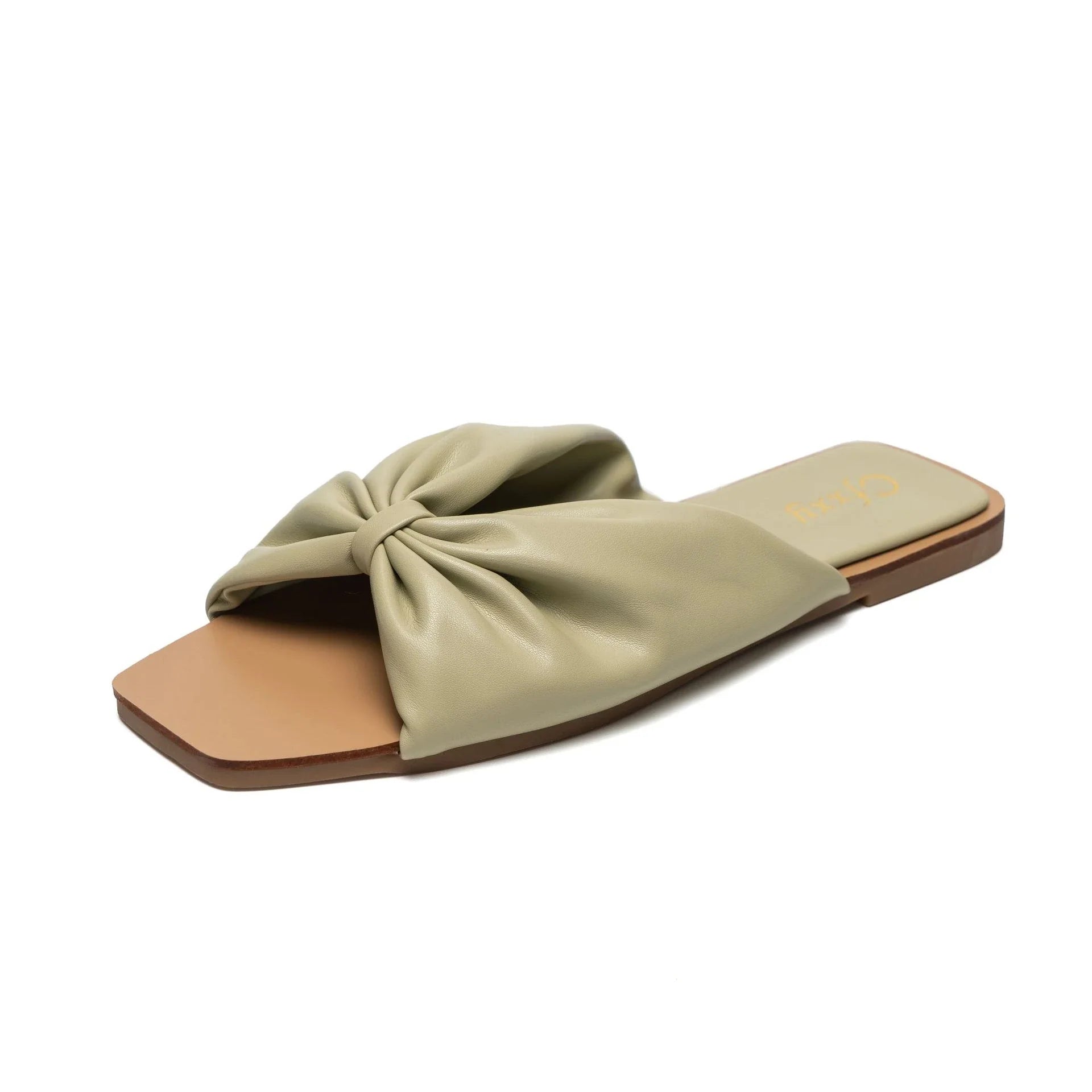 Stylish bow-accented flat sandals for women in multiple colours