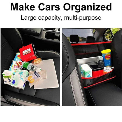 Car Seat Storage and Safety Net - Multi-Functional Organiser and Pet Barrier for Tidy and Secure Car Interior