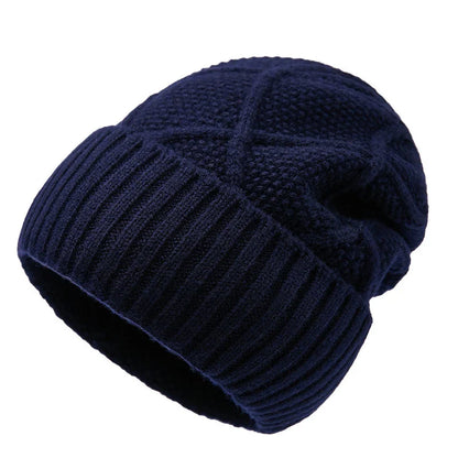 Premium knitted hat in various colours with a dome-shaped design, concave stripe pattern, and adjustable fit for warm outdoor fashion
