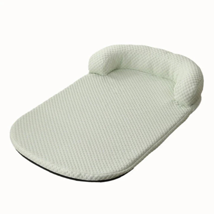 A breathable, ice-filled pet cooling mat in a variety of stylish colours for use in kennels, beds, or anywhere your pet lounges.