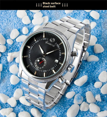 Premium British-made steel-belt business watch with a classic, elegant design