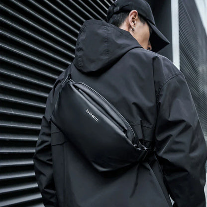 Stylish nylon one-shoulder backpack with zip closure and comfortable strap for professional work attire