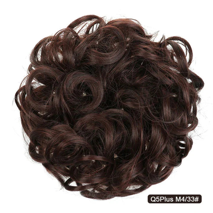 Messy Chignon Donut Hair Bun Pad in Fawn Brown, a versatile hair accessory that provides effortless elegance