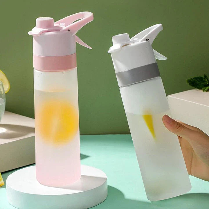 Premium 650ml Portable Spray Water Bottle with Tritan Material and Innovative Spray Function for Outdoor Activities