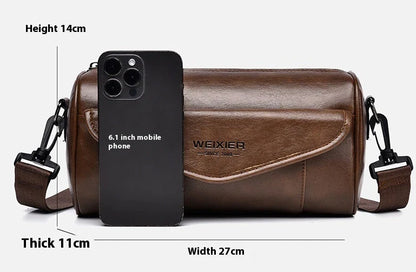 Premium men's crossbody bag with ample storage, water-resistant materials, and adjustable strap for versatile everyday use