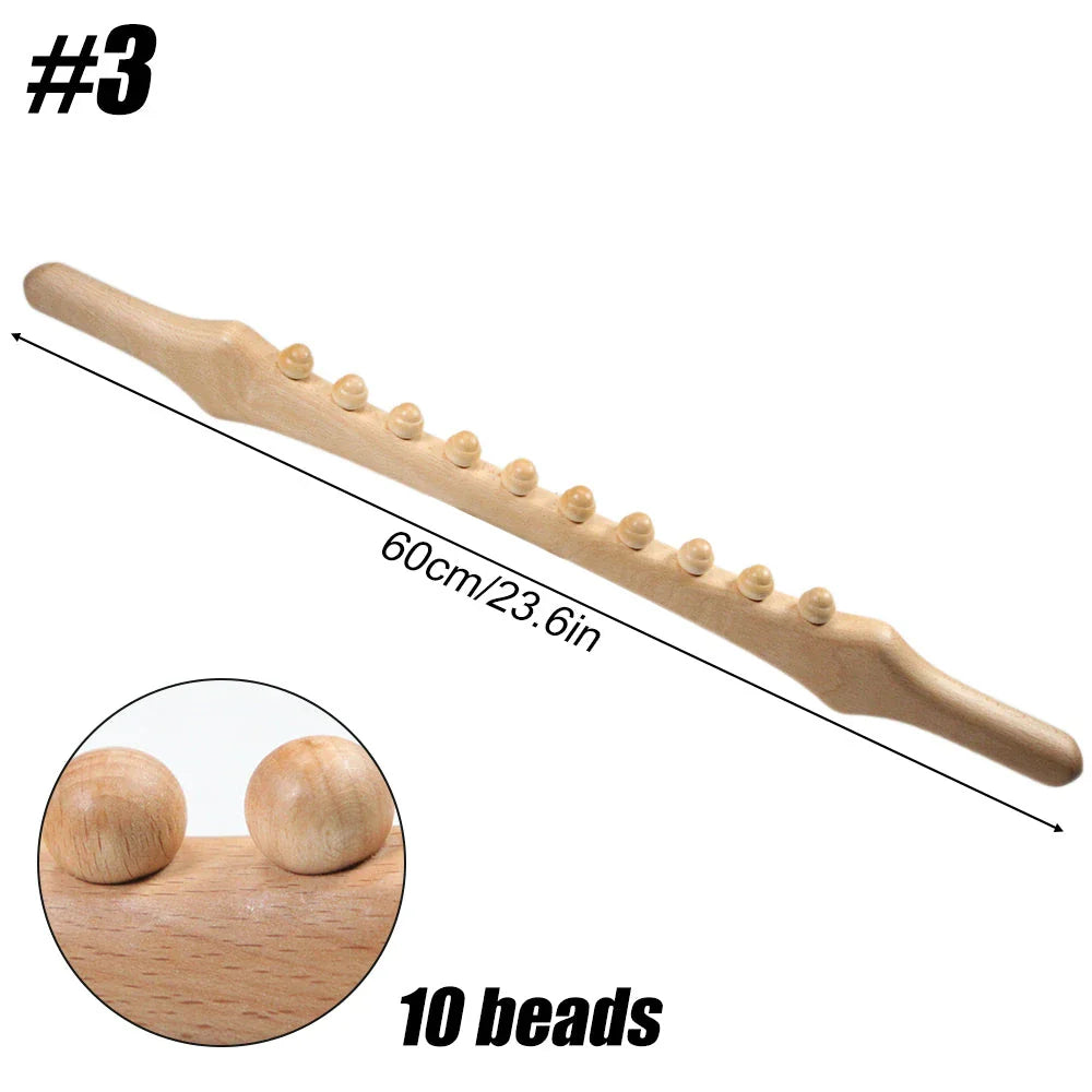 Premium Natural Wood Guasha Scraping Stick for Deep Tissue Massage and Relaxation