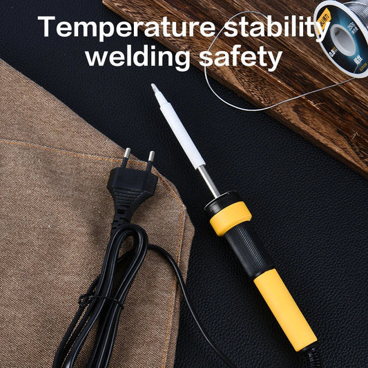 60W Electric Soldering Iron Mini Welding Tool Set with Multiple Soldering Tips and Wires