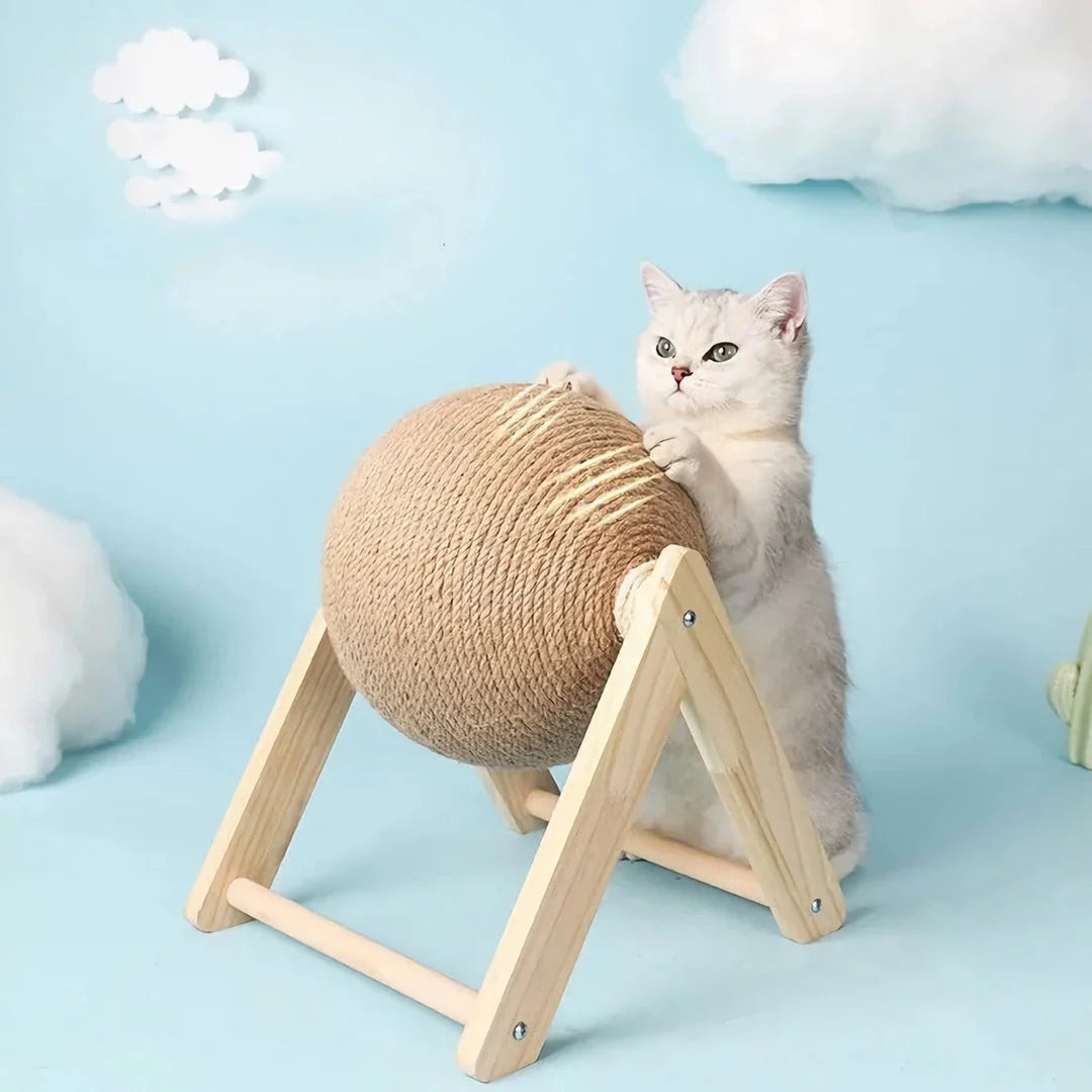 Sisal rope cat scratching ball toy, ideal for protecting furniture from cat scratches