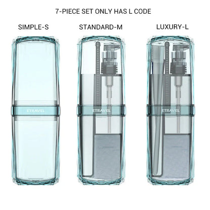 Premium Travel Toothbrush and Toiletry Organiser Set with separate compartments, leak-proof cups, and accessories