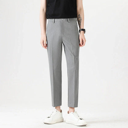 Men's sophisticated stretch trousers with tailored pencil fit, available in a range of classic colours