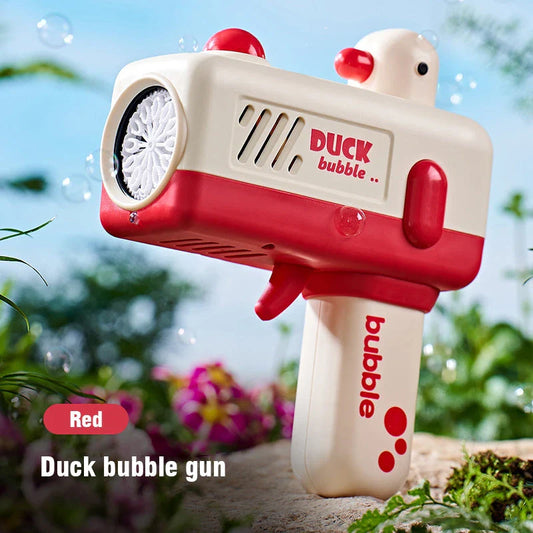 A colourful and vibrant cartoon-themed bubble blaster machine, perfect for entertaining children at outdoor events and parties.