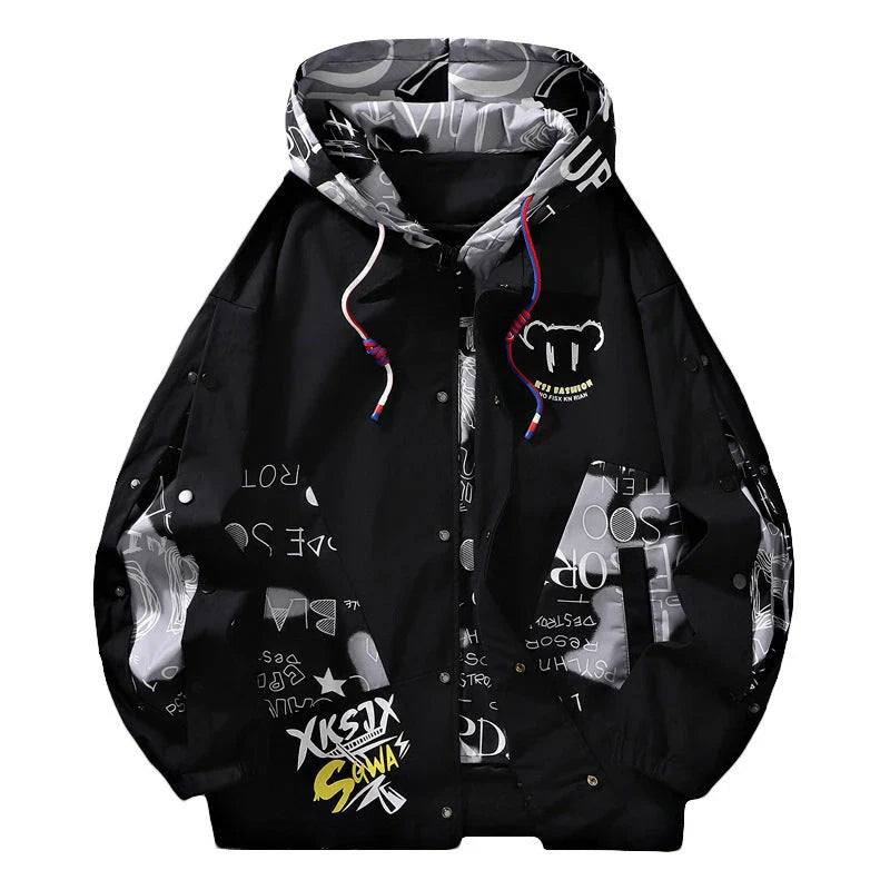 Premium Quality Men's Hooded Corduroy Jacket with Contrast Stitching - Versatile and Stylish Outerwear for the Modern Gentleman