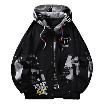 Premium Quality Men's Hooded Corduroy Jacket with Contrast Stitching - Versatile and Stylish Outerwear for the Modern Gentleman