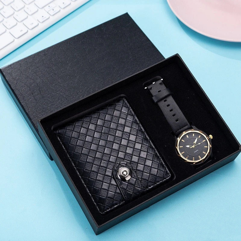 Luxury Business Watch Leather Bag Wallet Gift Set for Gentlemen in the UK