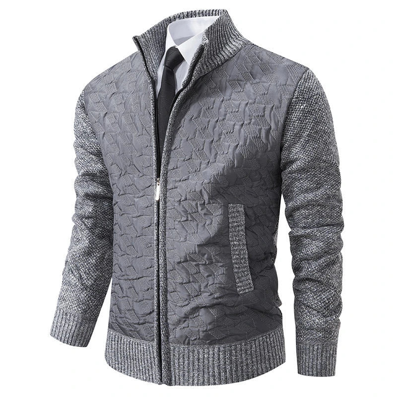 Premium slim-fit jacket with stand collar in a range of classic colours, made from high-quality chenille fabric for exceptional warmth and comfort.