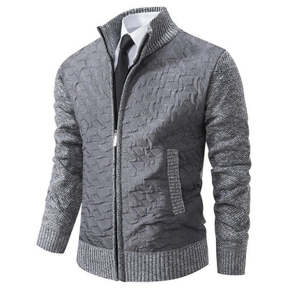 Premium slim-fit jacket with stand collar in a range of classic colours, made from high-quality chenille fabric for exceptional warmth and comfort.