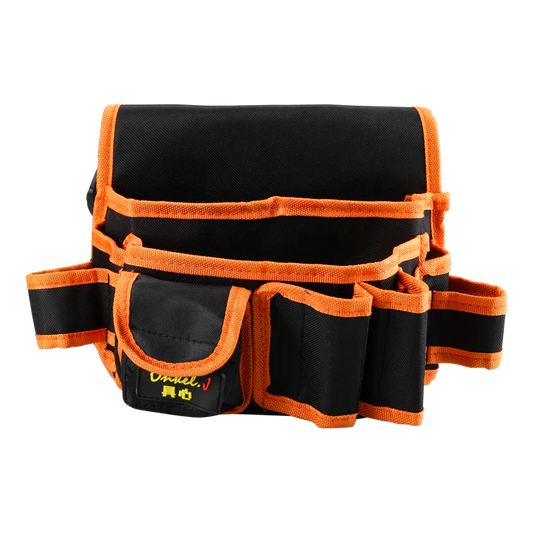 Premium Electrician's Tool Belt Organiser made from durable Oxford cloth with customisable tool slots and adjustable belt for hands-on tradespeople