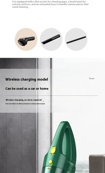 Premium cordless car vacuum cleaner with powerful suction and rechargeable battery for effortless cleaning of vehicle interiors
