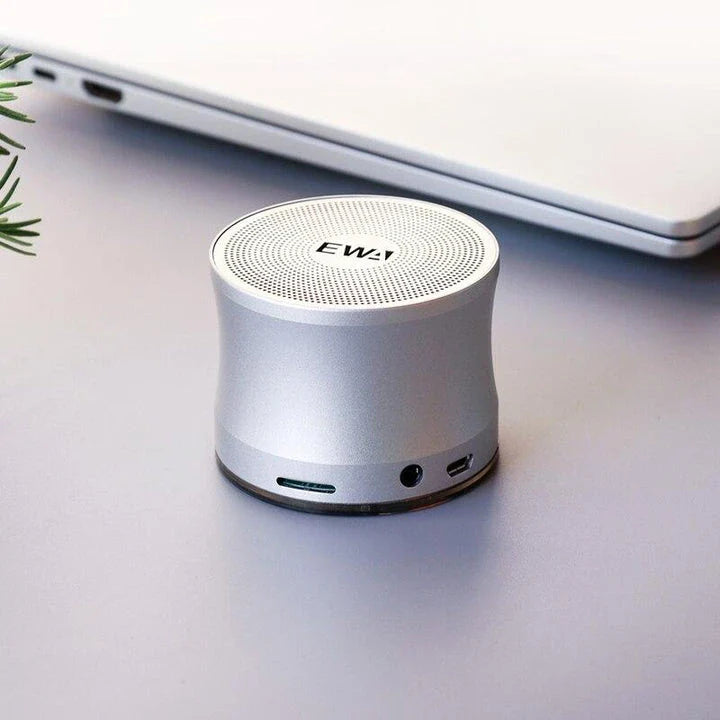 Premium compact Bluetooth speaker with powerful 5W driver, true wireless stereo, and sleek metal casing